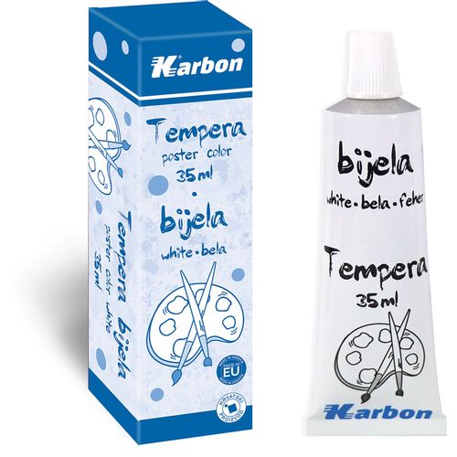 Tempera bijela u tubi 35ml KARBON slika 1