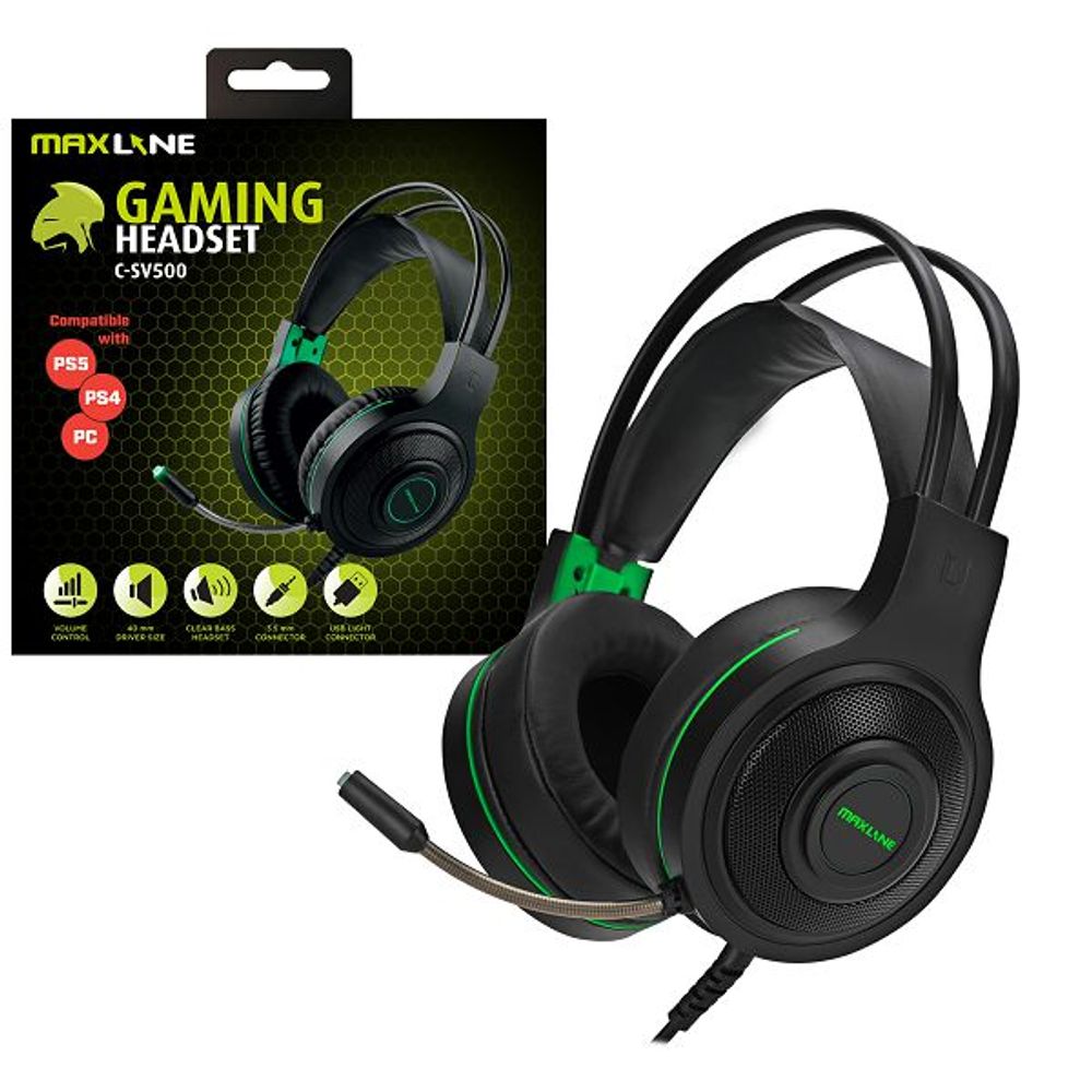 MAXLINE SLUŠALICE C-SV500 USB/3.5mm PC/PS4/PS5 MIC slika 1