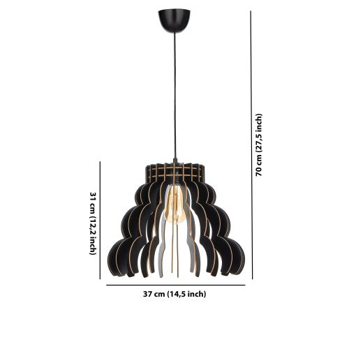 Cloudy - Black Black Chandelier slika 6