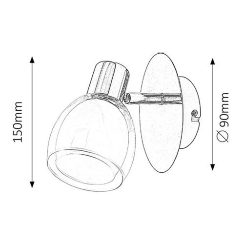 Rabalux Dave spot E14 1x40W hrom Spot rasveta slika 2