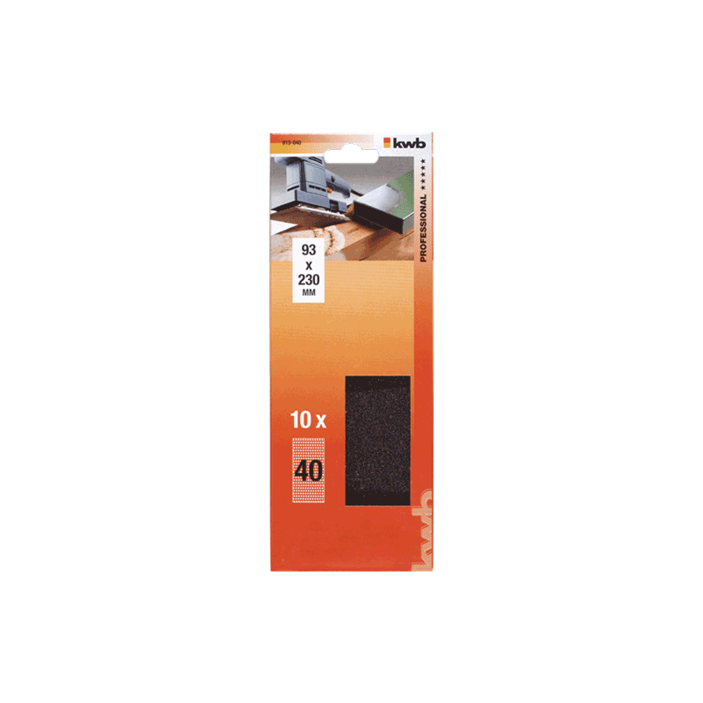 KWB brusni papir za drvo - metal, 93 x 230 mm gr 240, 10 kom slika 2