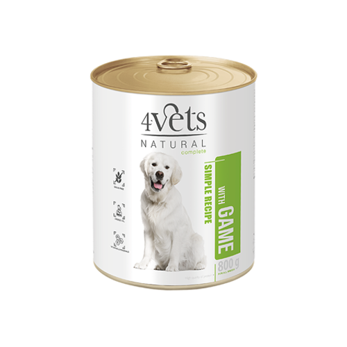 4Vets Natural Complete Dog Divljač 800g slika 1