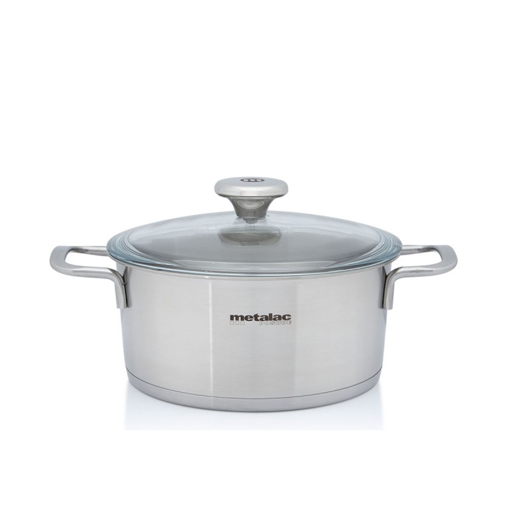 Metalac šerpa plitka 20/2.60l inox Konix santino sa poklopcem slika 1