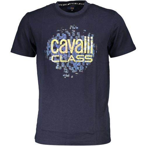 CAVALLI CLASS T-SHIRT SHORT SLEEVE MAN BLUE slika 1