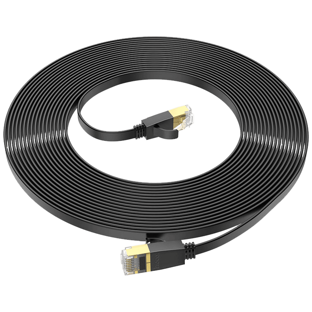 hoco. Mrežni kabl, CAT6, Gigabit Ethernet, flat, 10 met., crna - US07 General, 10 met. slika 3
