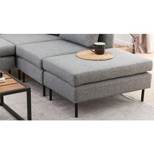 Atelier Del Sofa Kutna garnitura, Sivo, Mino - Grey slika 3