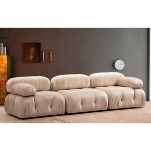 Atelier Del Sofa Trosjed, Krem, Bubble 3 Seater ( L1-O1-1R) - Velvet