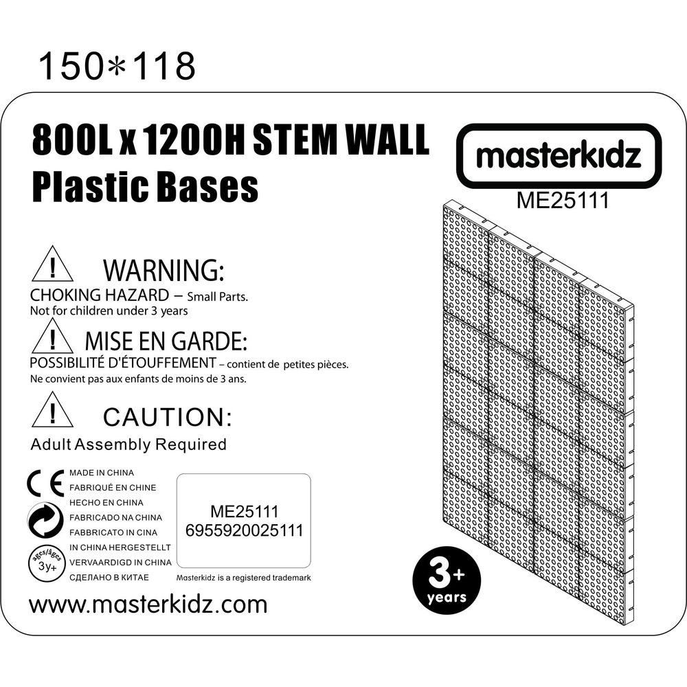 Masterkidz zidni panel za znanstvenu ploču kreativni nosač 120x80 cm bez ploče za pričvršćivanje slika 6