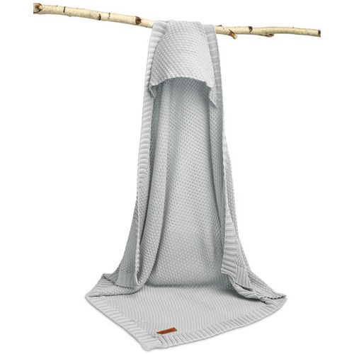 Sensillo pokrivač od bambusa s kapuljačom 90x85cm svijetlo sivi slika 4