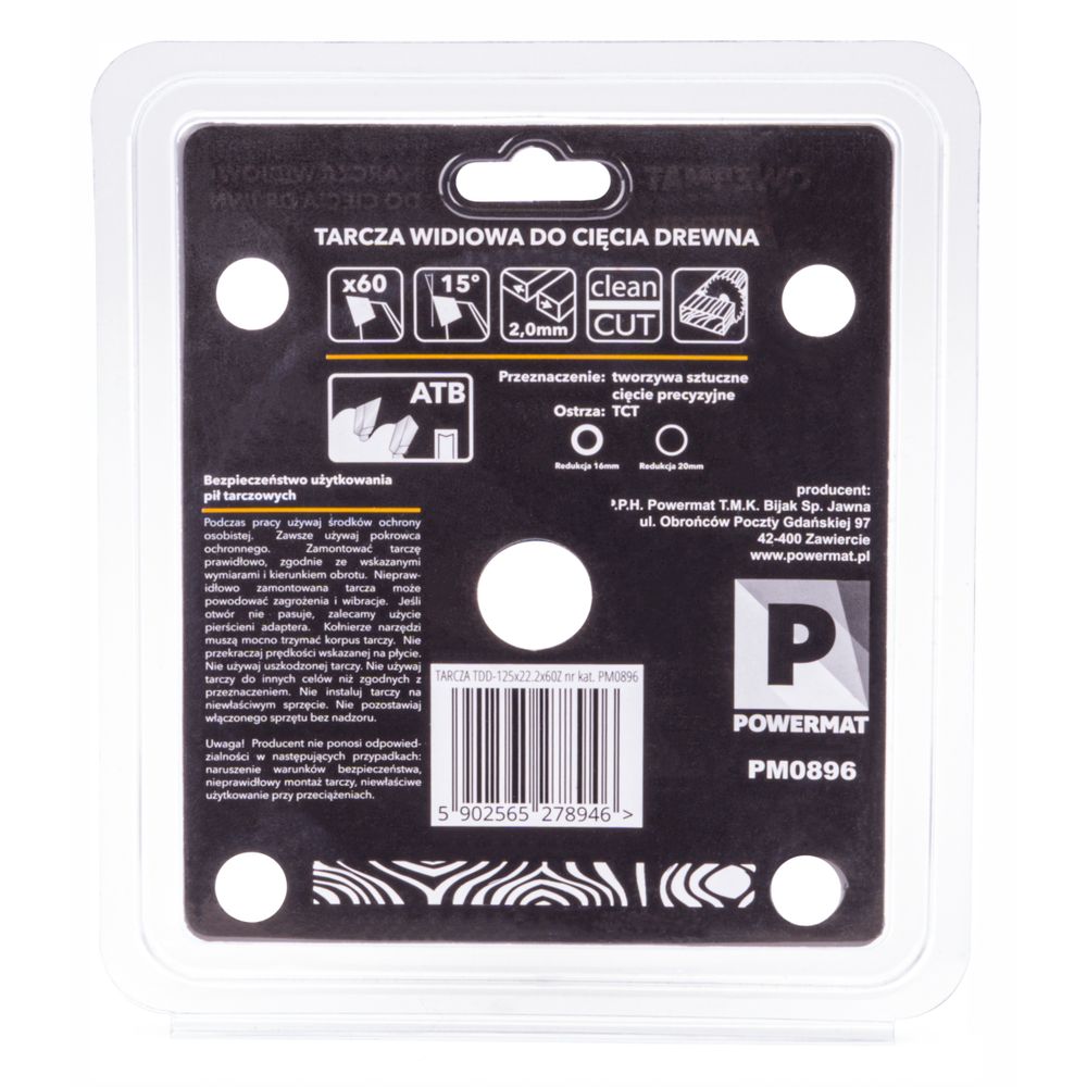 Karbidna lista pile za drvo 125x22.2 60z TDD-125x22.2x60Z slika 5