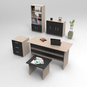 Vo14-Ob Oak Crni Set Ureda