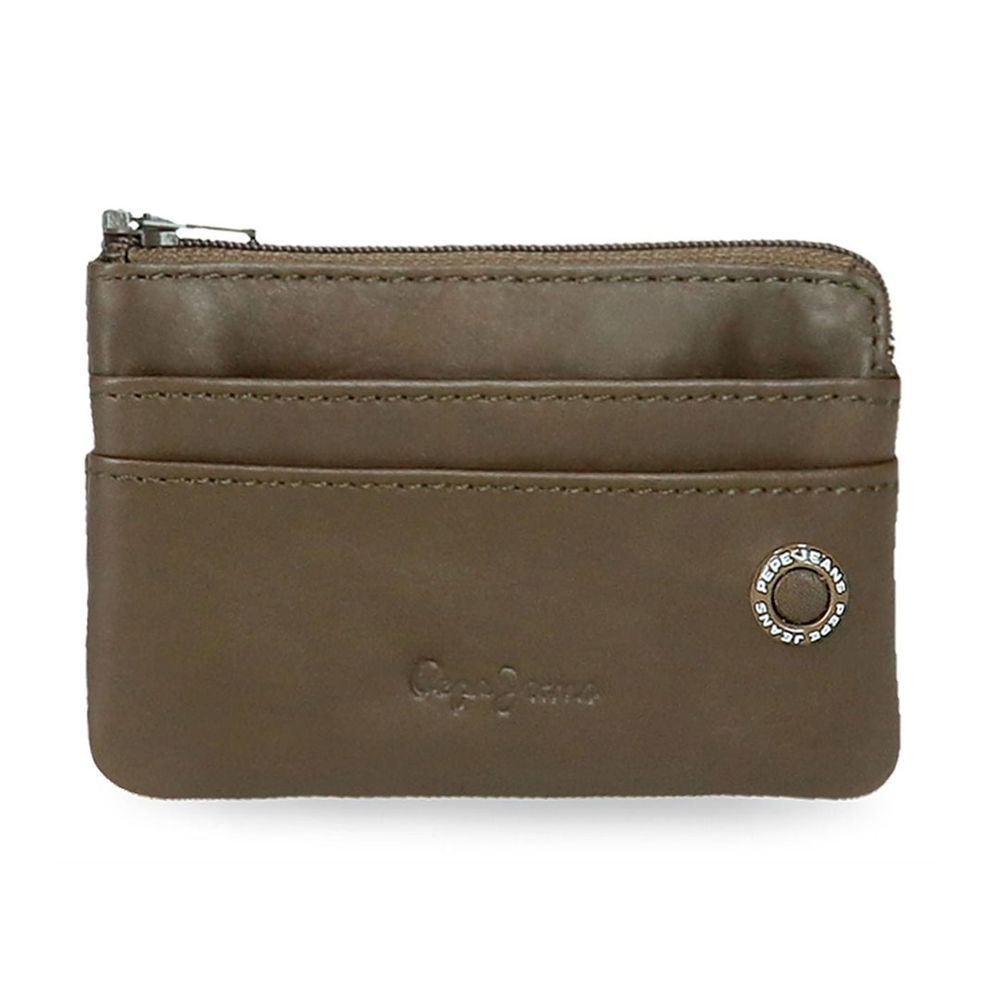 Pepe Jeans kožni novčanik 11 cm Badge 7370334, khaki slika 1