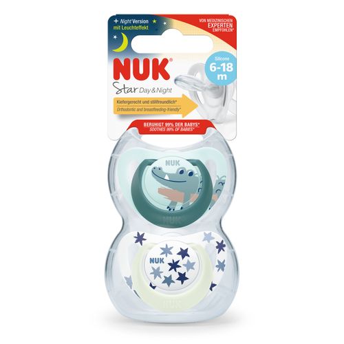 NUK duda varalica - silikon Star Day &amp; Night 6-18 m, 2/1 10736727 slika 2