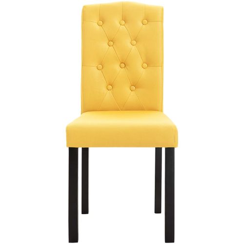 Blagovaonske stolice od tkanine 6 kom žute slika 29