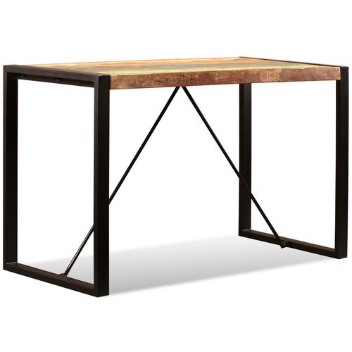 Blagovaonski stol od masivnog obnovljenog drva 120 cm slika 31