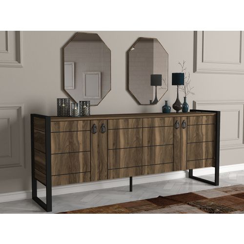 Woody Fashion Komoda, Orah, Lost Aynalı Console - Walnut slika 2