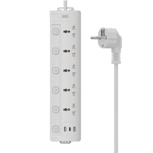 XO Produžni Kabl WL19 5 utičnica + 2USB+C 2m slika 4