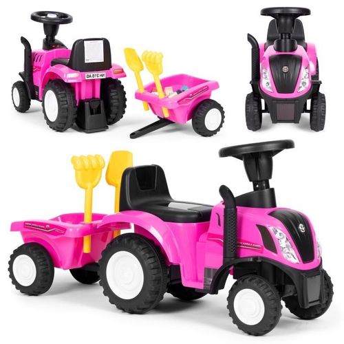 Traktor Sa Prikolicom Pink Ecotoys slika 1