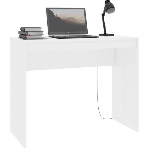 Radni stol visoki sjaj bijeli 90 x 40 x 72 cm od iverice slika 7