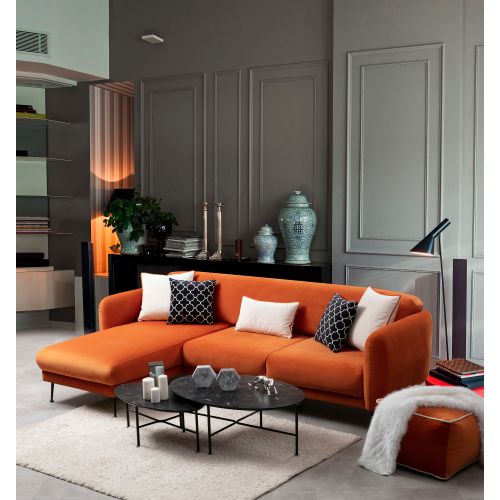 Atelier Del Sofa Sevilla Corner Left (Chl+3R) Narandžasti Ugao Sofa-Krevet slika 2