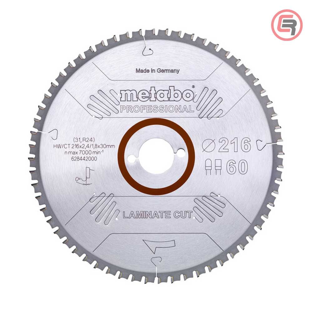Metabo List Kružne Pile Za Laminat 216 x 2,4 / 1,8 x 30 / Z = 60 Laminate Cut Professional – 628442000 slika 1