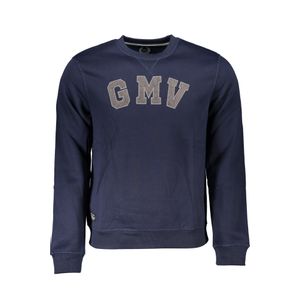 GIAN MARCO VENTURI MEN'S BLUE ZIPLESS SWEATSHIRT