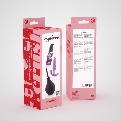 CRUSHIOUS EXPLORER ANAL DOUCHE 90ML WITH ANAL LUBRICANT 50ML AND THE PLUNGER ANAL PLUG slika 2