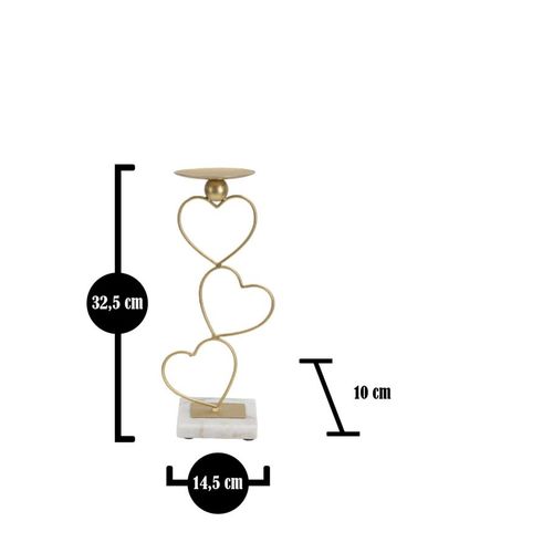 Mauro Ferretti Svijećnjak srca cm 14,5x10x32,5 slika 6