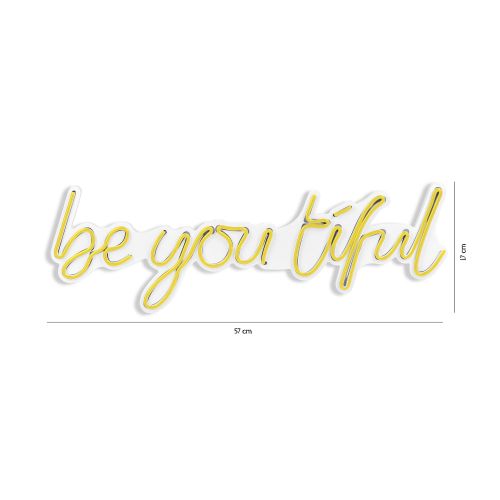 Wallity Ukrasna plastična LED rasvjeta, Be you tiful - Yellow slika 7