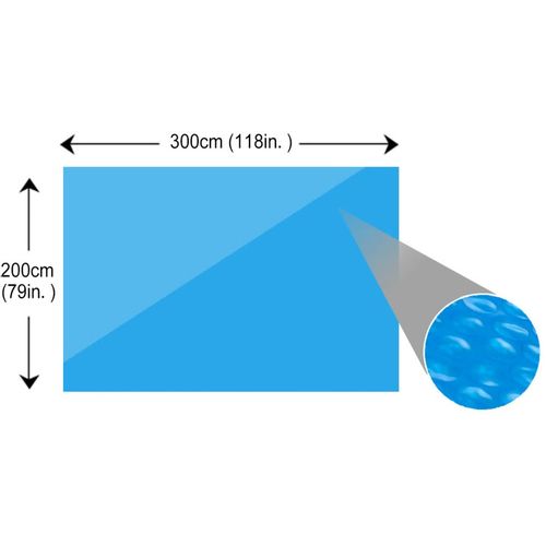 Pravokutni plavi bazenski prekrivač od PE 300 x 200 cm slika 15