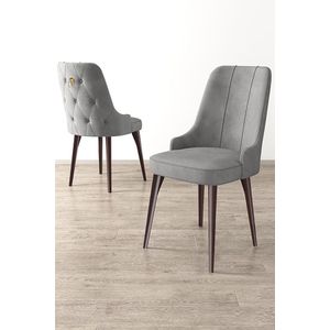 Newa - Sivi i smeđi set stolica (2 komada)