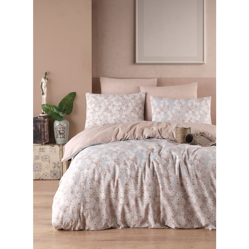 Set navlaka za pokrivač King (FR) Piti Yaprak, boja: dusty rose slika 1