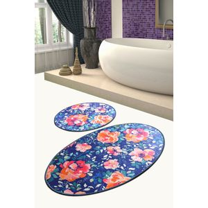 Colourful Cotton Kupaonski tepih u setu (2 komada), Flowers DJT
