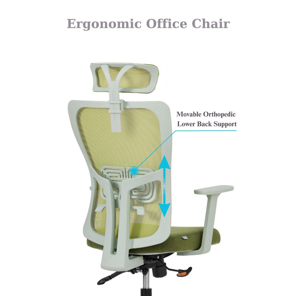Office chair Lumbar 126 - Green colour slika 7