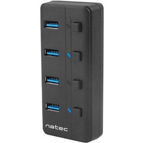 Natec NHU-1557 MANTIS 2, USB 3.0 Hub w/Power Supply, 4-Port, Cable 80 cm slika 2