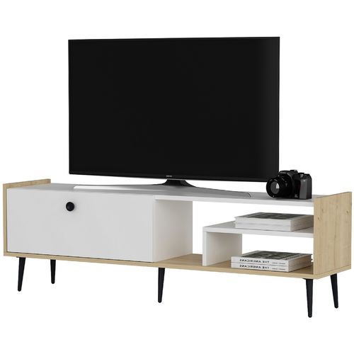 Woody Fashion Stalak za televizor, Rio - White, Sapphire Oak slika 3