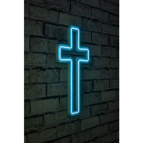 Wallity Ukrasna plastična LED rasvjeta, Cross Sign - Blue slika 10