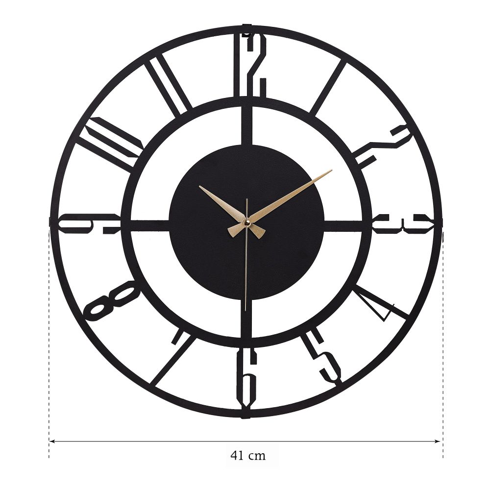 Decorative metal wall clock Bunnela 08, colour: black slika 4