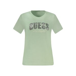 GUESS JEANS GREEN WOMEN'S SHORT SLEEVE T-SHIRT