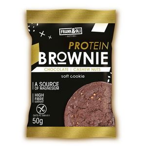 Frank&oli bezglutenski proteinski Brownie čokolada - indijski oraščić, 50g