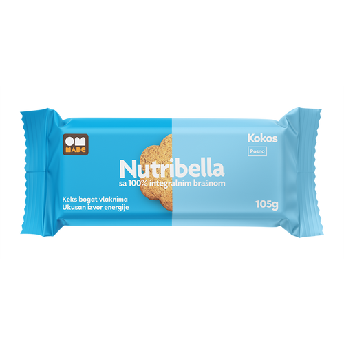 OM Made Nutribella keks kokos 105g slika 1