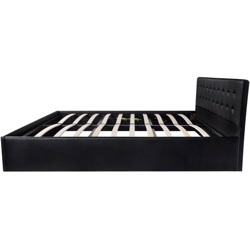 Okvir za krevet od umjetne kože sa prostorom za pohranu crni 160 x 200 cm slika 29