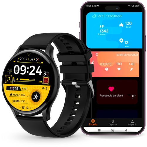KSIX, smartwatch Core, AMOLED 1.43” zaslon, 5 dana aut., Zdravlje i sport, crni slika 1