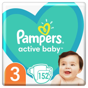 Pampers Active baby pelene mega pack