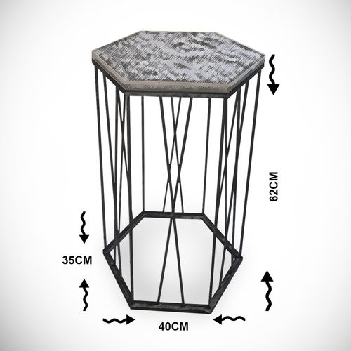 Cetrus - Glass Anthracite Side Table slika 7