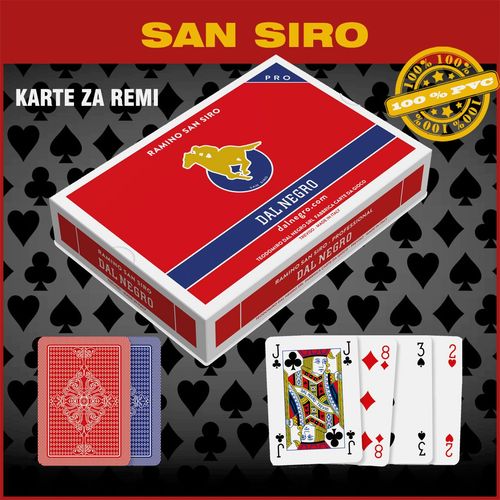 Dal Negro "SAN SIRO" karte za remi 100% plastika slika 1