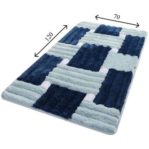 Piazza - Blue (70 x 120) Multicolor Acrylic Bathmat slika 3