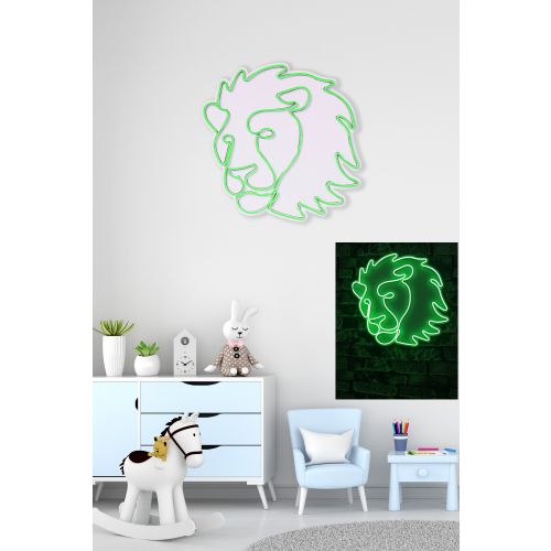 Wallity Ukrasna plastična LED rasvjeta, Lion - Green slika 11