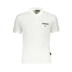 NAPAPIJRI MEN'S WHITE SHORT SLEEVED POLO SHIRT