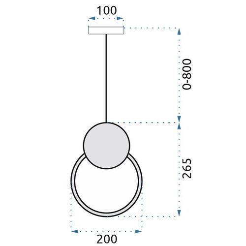 APP852-CP CRNA LED viseća stropna svjetiljka slika 9